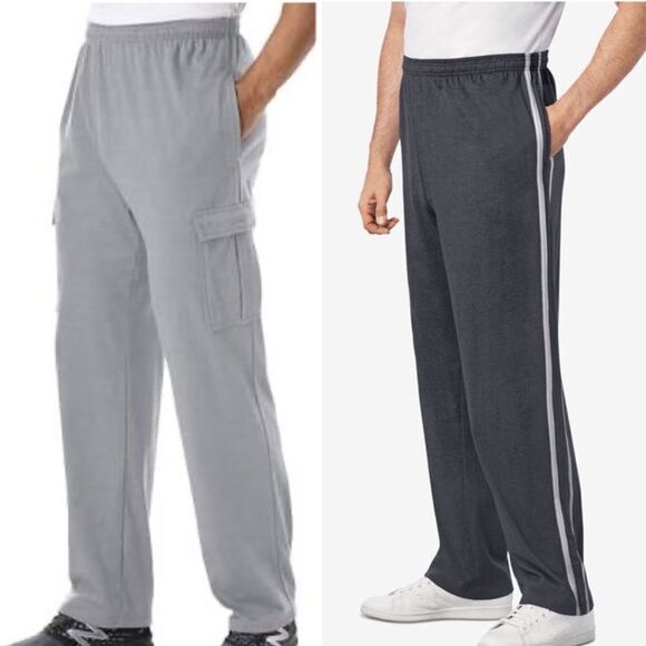 King Size Striped Lightweight Sweatpants & Fleece Cargo Sweatpants 3XT NWT